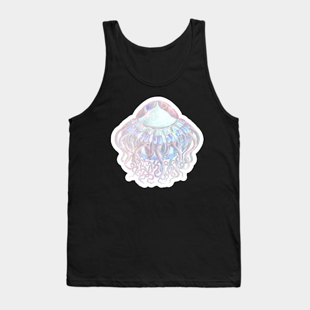 jellyfish silver holo Tank Top by olivia parizeau